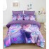 Lenjerie de Pat Dublu Finet 4 Piese cu Cearșaf Elastic – Model Elsa Mov, LCC-078