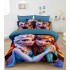 Lenjerie de Pat Dublu Finet 4 Piese cu Cearșaf Elastic – Model Frozen Elsa și Anna, LCC-080