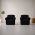 Set Huse Elastice pentru 2 Fotolii din Lycra – Negru, HCL-020