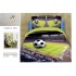 Lenjerie de Pat Dublu Bumbac Satinat 3D, 4 Piese, Model Stadion Fotbal și Minge, LSD-037