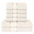 Set 6 Prosoape din Bumbac 100%  Pakistanez – Densitate 400 gr/mp, 50x90 / 70x130 cm, Alb, PCG-125