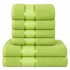 Set 6 Prosoape din Bumbac 100%  Pakistanez – Densitate 400 gr/mp, 50x90 / 70x130 cm, Verde, PCG-126
