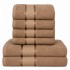 Set 6 Prosoape din Bumbac 100%  Pakistanez – Densitate 400 gr/mp, 50x90 / 70x130 cm, Cappuccino, PCG-128