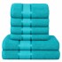 Set 6 Prosoape din Bumbac 100%  Pakistanez – Densitate 400 gr/mp, 50x90 / 70x130 cm, Turcoaz, PCG-135
