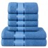 Set 6 Prosoape din Bumbac 100%  Pakistanez – Densitate 400 gr/mp, 50x90 / 70x130 cm, Blue, PCG-137