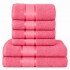 Set 6 Prosoape din Bumbac 100%  Pakistanez – Densitate 400 gr/mp, 50x90 / 70x130 cm, Corai, PCG-136
