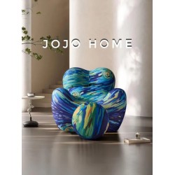 Fotoliu Premium Ergonomic cu Taburet – Design Artistic Modern Multicolor, L100x120x92 cm, FPE-001