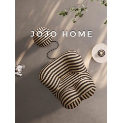 Fotoliu Premium Ergonomic cu Taburet – Design Dungi Bej și Negru, L100x120x92 cm, FPE-002