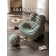 Fotoliu Premium Ergonomic cu Taburet – Design Dungi Turcoaz și Bej, L100x120x92 cm, FPE-003 Mobilier
