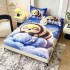 Set Husă de Pat cu Elastic 160x200 cm + 2 Fețe de Pernă 50x70 cm din Bumbac Finet – Model Albinuță 3D, HDF-016