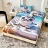 Set Husă de Pat cu Elastic 160x200 cm + 2 Fețe de Pernă 50x70 cm din Bumbac Finet – Model Focă Adorabil 3D, HDF-059