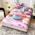 Set Husă de Pat cu Elastic 160x200 cm + 2 Fețe de Pernă 50x70 cm din Bumbac Finet – Model Macarons Colorate 3D, HDF-062