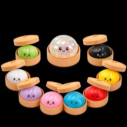 Set 12 Jucării Antistres Squishy Bao Bun – Figurine Kawaii Colorate, Moi și Elastice pentru Copii și Adulți, JCC-030