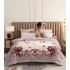 Pătură Cocolino Pufoasă pentru Pat Dublu 200x230 cm – Model Floral Roz Pudrat, Groasă și Catifelată, PCM-058