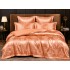 Set Lenjerie de Pat Dublu 6 Piese Satin Jacquard Somon Elegant – Model Premium Lux, LDJ-051