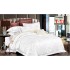 Set Lenjerie de Pat Dublu 6 Piese Satin Jacquard Alb Elegant – Premium Luxury, LDJ-055