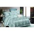 Set Lenjerie de Pat Dublu 6 Piese Satin Jacquard Turcoaz Mentă – Premium Luxury, LDJ-060