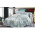 Set Lenjerie de Pat Dublu 6 Piese Satin Jacquard Turcoaz Deschis – Premium Luxury, LDJ-064