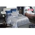 Set Lenjerie de Pat Dublu 6 Piese Satin Jacquard Gri Argintiu – Premium Luxury, LDJ-066