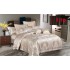 Set Lenjerie de Pat Dublu 6 Piese Satin Jacquard Cappuccino – Premium Luxury, LDJ-068