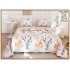 Cuvertură Pat Dublu din Bumbac Satinat cu Flori Decorative, 3 Piese, CBS-027