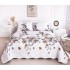 Cuvertură de Pat Dublu 3 Piese din Bumbac Satinat – Model Floral Elegant, CBS-011