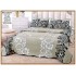 Cuvertură de Pat Dublu 3 Piese din Bumbac Satinat – Model Floral Elegant, CBS-010