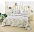 Cuvertură Pat Dublu din Bumbac Satinat cu 2 Fețe de Pernă – Model Marble Grey, CBS-077