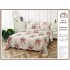 Cuvertură Pat Dublu din Bumbac Satinat cu 2 Fețe de Pernă – Model Floral Vintage, CBS-079