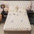 Cearșaf cu Elastic Cocolino 180x200x25 cm + 2 Fețe de Pernă 50x70 cm – Model Iepuraș și Flori, HC-063
