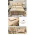 Set Lenjerie de Pat Dublu cu Pilotă de Vară, Satin Fin, 4 Piese, Crem Bej, LPV-001