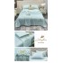 Set Lenjerie de Pat Dublu cu Pilotă de Vară, Satin Premium, 4 Piese, Bleu Deschis, LPV-004