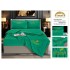 Set Lenjerie de Pat Dublu cu Pilotă de Vară și Cearșaf cu Elastic, Satin Premium, 4 Piese, Verde Smarald, LPV-008