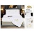 Set Lenjerie de Pat Dublu cu Pilotă de Vară și Cearșaf cu Elastic, Satin Premium, 4 Piese, Alb, LPV-010