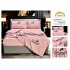Set Lenjerie de Pat Dublu cu Pilotă de Vară și Cearșaf cu Elastic, Satin Premium, 4 Piese, Roz Prafuit, LPV-013