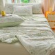 Pilotă de Vară Răcoritoare cu 2 Fețe de Pernă, Material Respirabil și Confortabil, Model Floral Verde, PMV-014 Pilote Vara