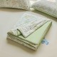 Pilotă de Vară Răcoritoare cu 2 Fețe de Pernă, Material Respirabil și Confortabil, Model Floral Verde, PMV-014 Pilote Vara