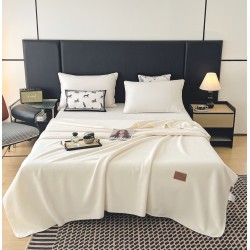 Pătură Fleece 200x230 cm Crem – Pătură Pufoasă și Călduroasă pentru Pat Dublu, PCS-003
