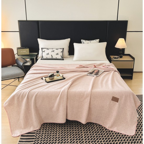 Pătură Fleece 200x230 cm Roz Pudrat – Pătură Pufoasă și Călduroasă pentru Pat Dublu, PCS-004 Paturi Cocolino Slim