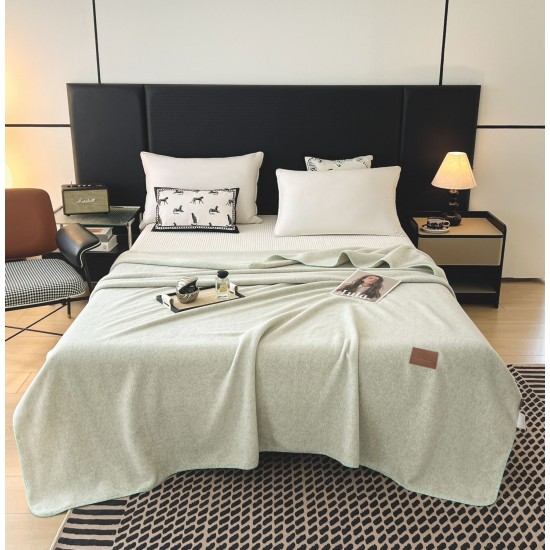 Pătură Fleece 200x230 cm Verde Menta – Pătură Pufoasă și Călduroasă pentru Pat Dublu, PCS-007 Paturi Cocolino Slim