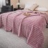 Pătură Pufoasă Cocolino Raiată 200x230 cm Roz Pudrat – Catifelată și Elegantă, PGC-019