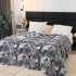 Pătură Pufoasă Cocolino Raiată 200x230 cm Gri cu Alb – Catifelată, Elegantă și Modernă, PGC-021