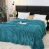 Pătură Pufoasă Cocolino Raiată 200x230 cm Turcoaz – Catifelată, Moale și Elegantă, PGC-015