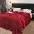 Pătură Pufoasă Cocolino Raiată 200x230 cm Bordo – Catifelată și Confortabilă pentru Pat Dublu, PGC-003