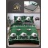 Lenjerie de Pat Dublu Bumbac Satinat Superior 4 Piese cu Cearșaf cu Elastic – Model Teren de Fotbal Verde, LLE-032