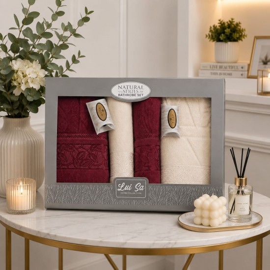 Set Cadou Baie 10 Piese pentru Cuplu – Halate de Baie și Prosoape Elegante, HBC-029 Halate de baie