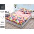 Husă Pat cu Elastic din Finet 180x200 cm + 2 Fețe de Pernă – Model Unicorn Curcubeu Roz, HDF-120