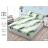 Cearșaf cu Elastic Bumbac Satinat 180x200 cm + 2 Fețe de Pernă – Model Marmură Verde, OHT-038