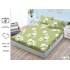 Cearșaf cu Elastic Bumbac Satinat 180x200 cm + 2 Fețe de Pernă – Model Floral Verde Olive, OHT-045