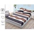 Cearșaf cu Elastic Bumbac Satinat 180x200 cm + 2 Fețe de Pernă – Model Modern Maro, Negru și Alb, OHT-090
